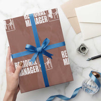 Regional Manager Wrapping Paper Roll Funny Dad Baby Matching
