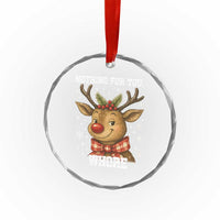 Reindeer Christmas Meme Crystal Glass Ornament Nothing For You Whore - Wonder Print Shop