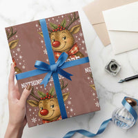 Reindeer Xmas Meme Wrapping Paper Roll Nothing For You Whore - Wonder Print Shop