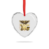 Rejecting Kings Since 1776 Heart Crystal Glass Ornament Eagle Freedom Patriotic