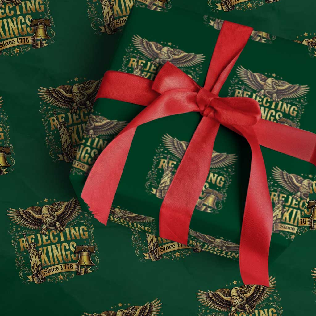 Rejecting Kings Since 1776 Wrapping Paper Roll Eagle Freedom Patriotic