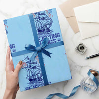 Rejecting Kings Since 1776 Wrapping Paper Roll Vintage Patriotic Ship 4th Of July Fireworks - Wonder Print Shop