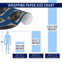 Religious Black Jesus With Crown Of Thorns Wrapping Paper Roll