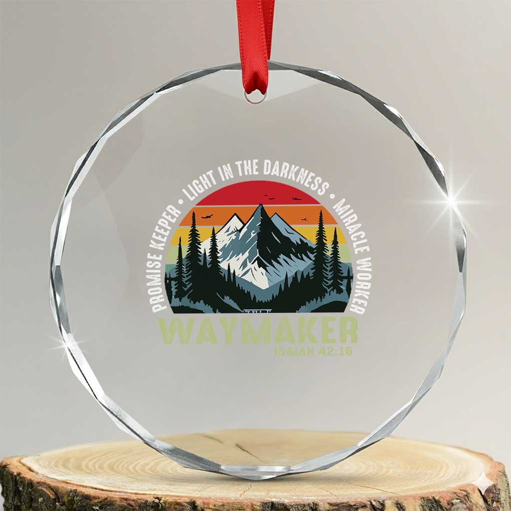 Religious Christian Waymaker Crystal Glass Ornament Promise Keeper Light In The Darkness Miracle Worker - Wonder Print Shop