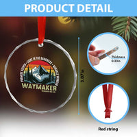 Religious Christian Waymaker Crystal Glass Ornament Promise Keeper Light In The Darkness Miracle Worker - Wonder Print Shop