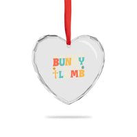 Religious Easter Heart Crystal Glass Ornament Retro Its Not About The Bunny Its About The Lamb - Wonder Print Shop