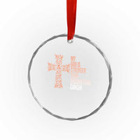 Religious Endometrial Cancer Awareness Crystal Glass Ornament My God Is Stronger Than Cancer