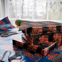 Remember And Honor Memorial Day Wrapping Paper Roll Red Poppy Flowers