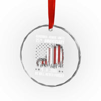 Remember Honor Unite 9 11 Memorial 25th Anniversary Crystal Glass Ornament We Will Never Forget Patriotic American Flag