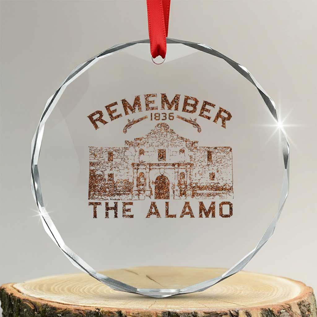 Remember The Alamo Crystal Glass Ornament Texas Souvenir History San Antonio Pride - Wonder Print Shop