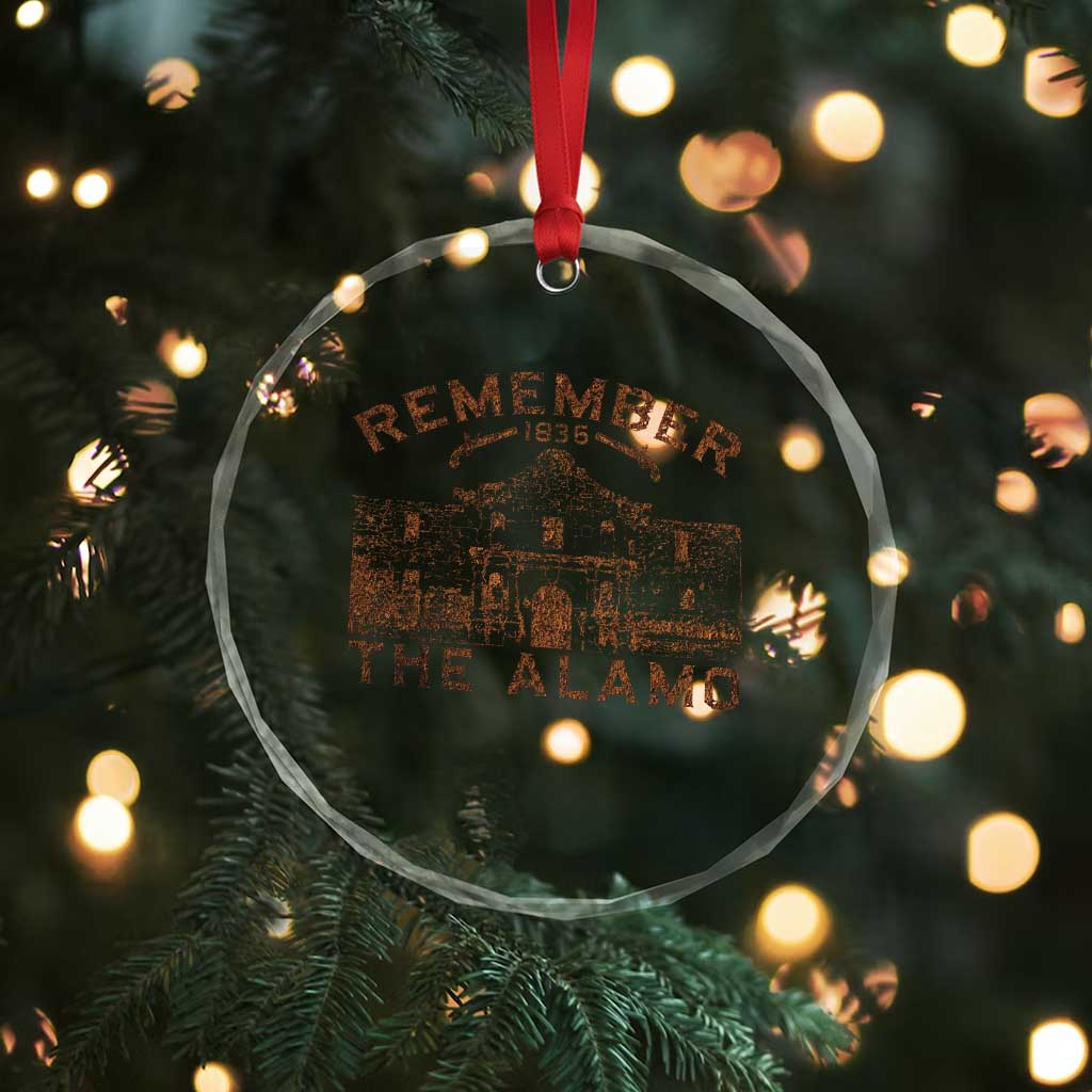 Remember The Alamo Crystal Glass Ornament Texas Souvenir History San Antonio Pride - Wonder Print Shop