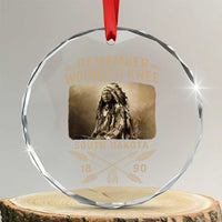 Remember Wounded Knee Crystal Glass Ornament Spotted Elk Lakota Sioux Native American History - Wonder Print Shop