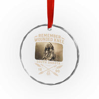 Remember Wounded Knee Crystal Glass Ornament Spotted Elk Lakota Sioux Native American History - Wonder Print Shop