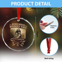 Remember Wounded Knee Crystal Glass Ornament Spotted Elk Lakota Sioux Native American History - Wonder Print Shop