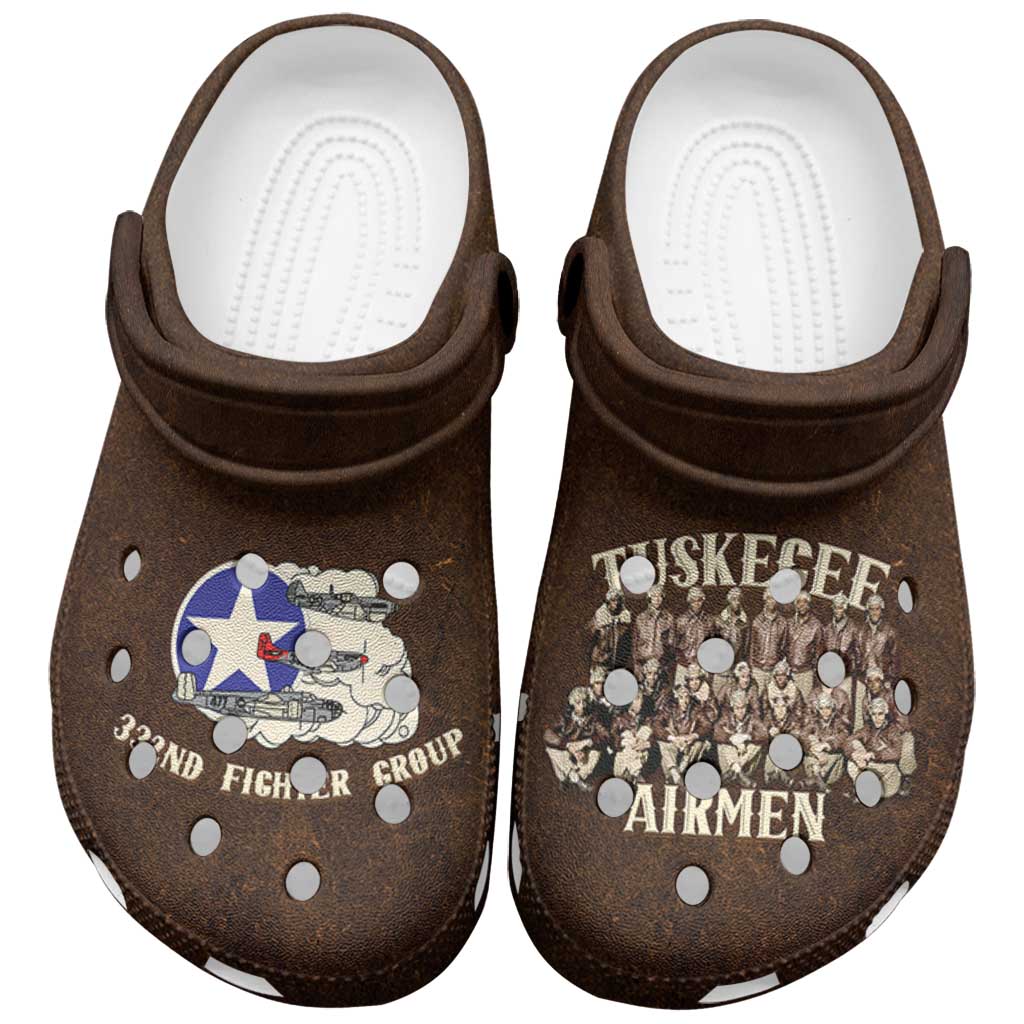 Remembering Tuskegee Airmen Clogs Shoes Heroes of the 332nd Squadron Retro Style - Wonder Print Shop