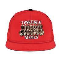 Remembering Tuskegee Airmen Snapback Cap Heroes of the 332nd Squadron Red Art - Wonder Print Shop