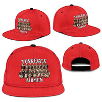 Remembering Tuskegee Airmen Snapback Cap Heroes of the 332nd Squadron Red Art - Wonder Print Shop