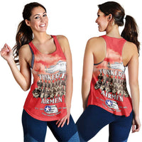 Remembering Tuskegee Airmen Women Racerback Tank Heroes of the 332nd Squadron Red Art - Wonder Print Shop