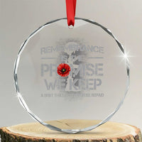 Remembrance Is The Promise We Keep Crystal Glass Ornament Memorial Day