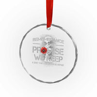 Remembrance Is The Promise We Keep Crystal Glass Ornament Memorial Day
