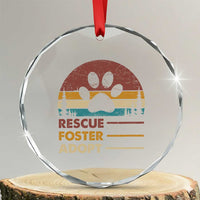 Rescue Dog Crystal Glass Ornament Retro Adopt Rescue Foster Animal Shelter Volunteer TS10