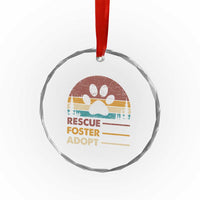 Rescue Dog Crystal Glass Ornament Retro Adopt Rescue Foster Animal Shelter Volunteer TS10