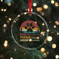 Rescue Dog Crystal Glass Ornament Retro Adopt Rescue Foster Animal Shelter Volunteer TS10