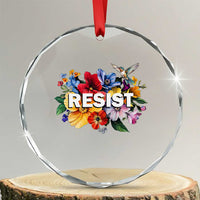 Resist Floral Crystal Glass Ornament Retro Botanical Graphic - Wonder Print Shop