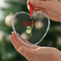 Resist Frog AIDS Awareness Heart Crystal Glass Ornament Portland Activist Political Meme HIV Support Red Ribbon - Wonder Print Shop