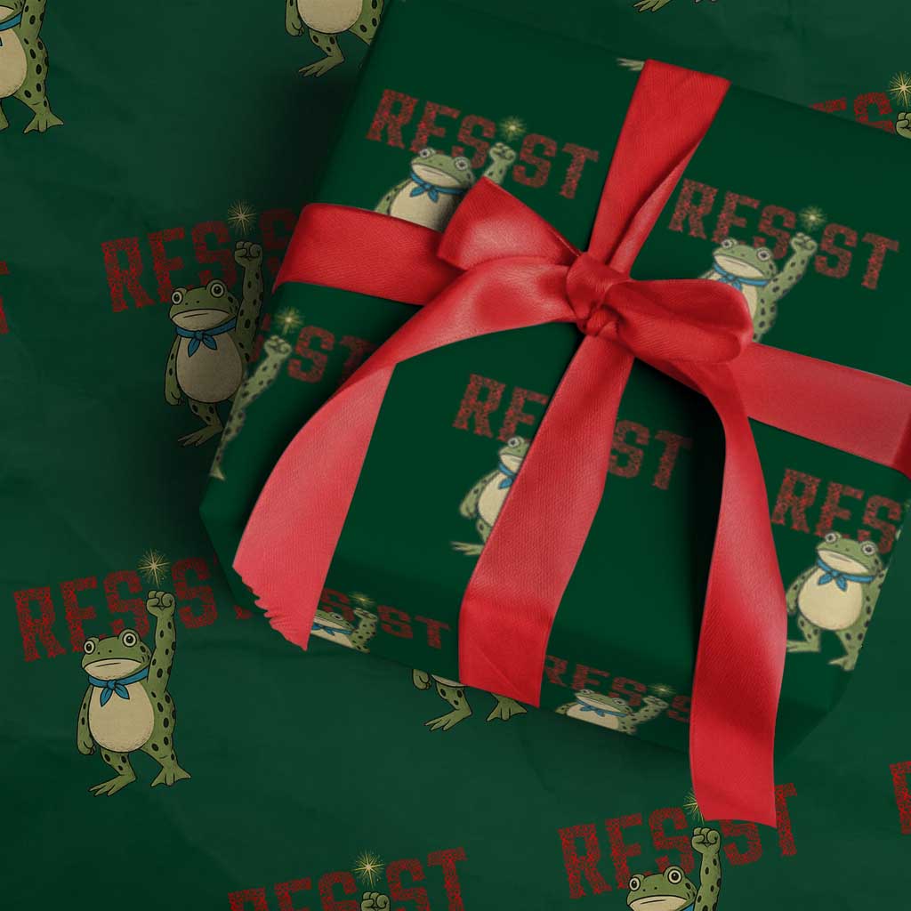 Resist Frog AIDS Awareness Wrapping Paper Roll Portland Activist Political Meme HIV Support Red Ribbon - Wonder Print Shop