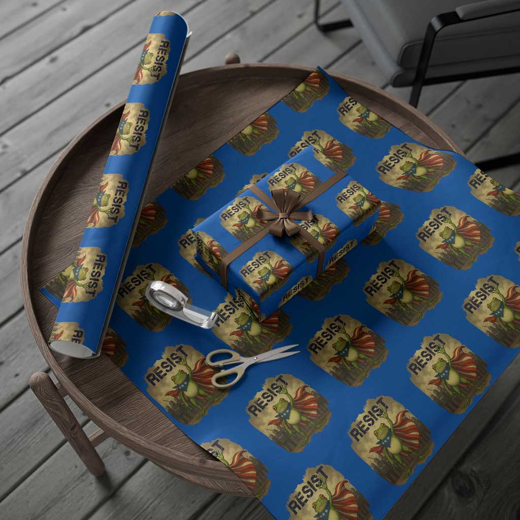 Resist Frog Christian Xmas Wrapping Paper Roll Funny Polittical 2025 Meme - Wonder Print Shop