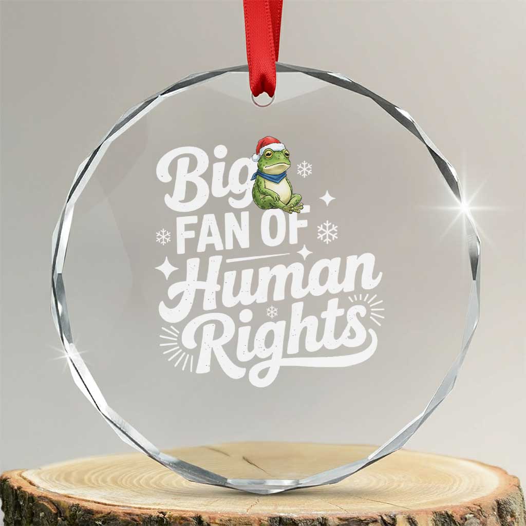 Resist Frog Christmas Crystal Glass Ornament Big Fan Of Human Rights Political Meme - Wonder Print Shop