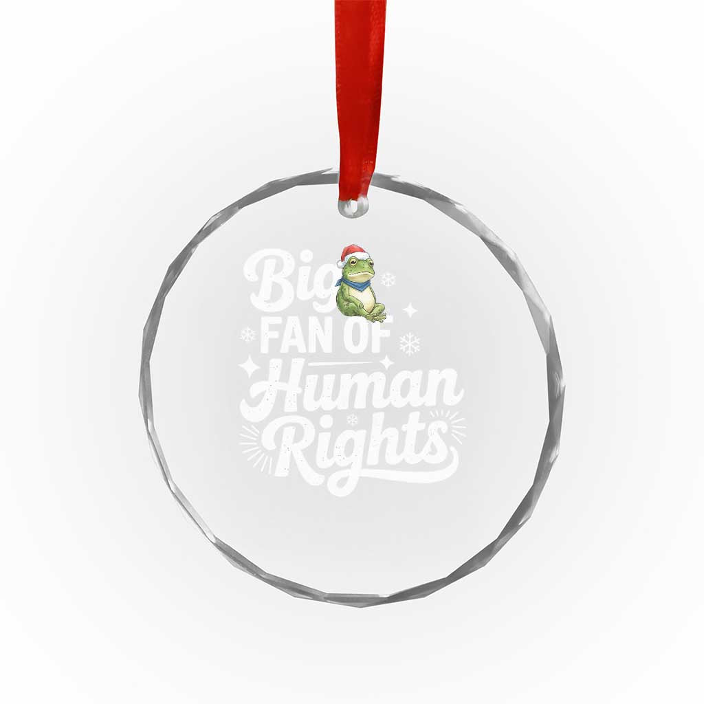 Resist Frog Christmas Crystal Glass Ornament Big Fan Of Human Rights Political Meme - Wonder Print Shop