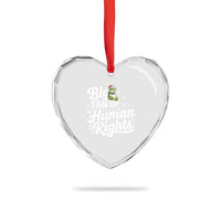 Resist Frog Christmas Heart Crystal Glass Ornament Big Fan Of Human Rights Political Meme - Wonder Print Shop