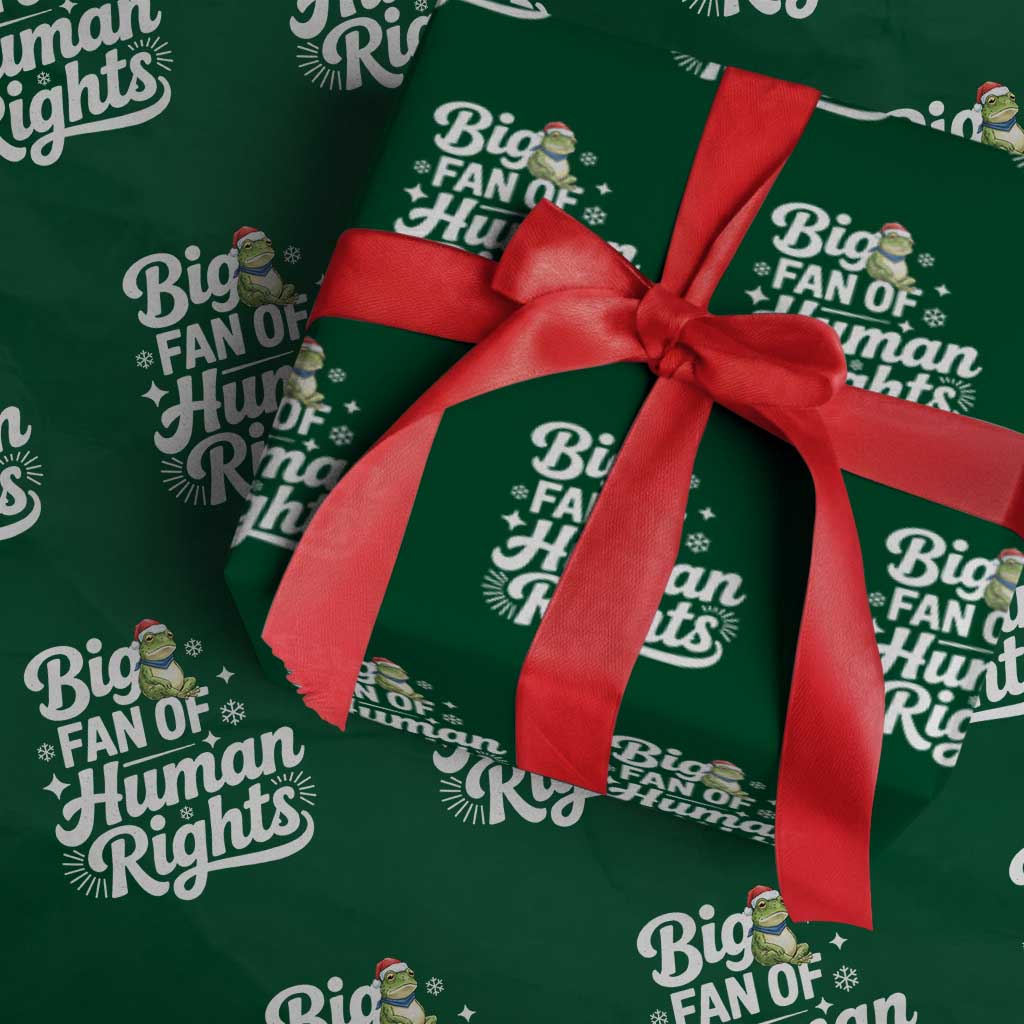 Resist Frog Christmas Wrapping Paper Roll Big Fan Of Human Rights Political Meme - Wonder Print Shop