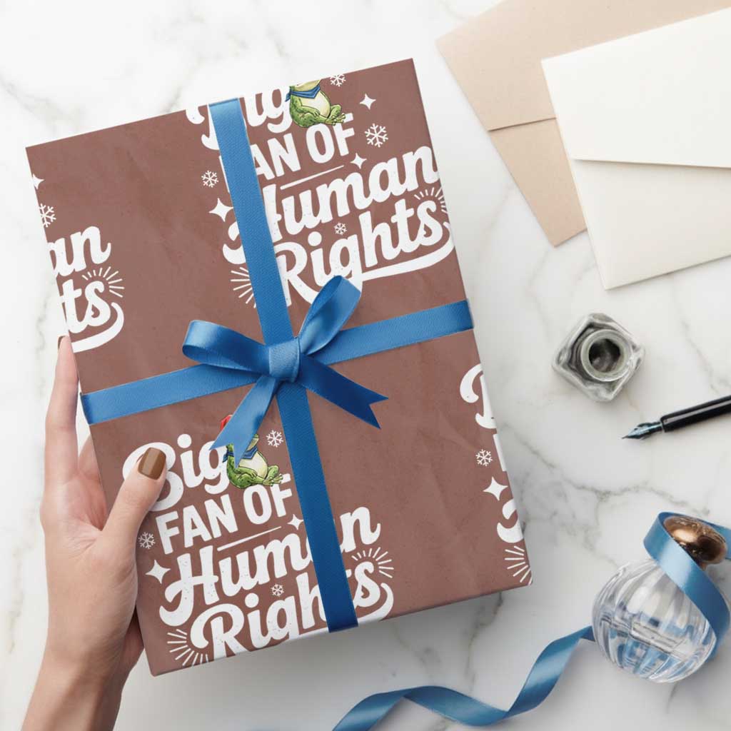 Resist Frog Christmas Wrapping Paper Roll Big Fan Of Human Rights Political Meme - Wonder Print Shop