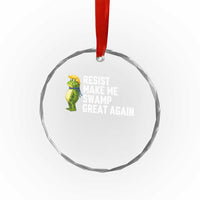Resist Frog Crystal Glass Ornament Funny Polittical 2025 Meme - Wonder Print Shop