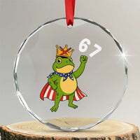 Resist Frog Crystal Glass Ornament Super American 67 Six Seven Meme - Wonder Print Shop