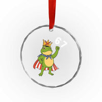Resist Frog Crystal Glass Ornament Super American 67 Six Seven Meme - Wonder Print Shop