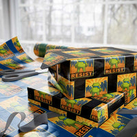 Resist Frog Graphic Wrapping Paper Roll Protest Stand Against Fascism - Wonder Print Shop
