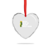 Resist Frog Heart Crystal Glass Ornament Funny Polittical 2025 Meme - Wonder Print Shop