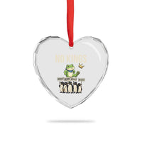 Resist Frog Heart Crystal Glass Ornament No Kings Funny Portland Protest ICE Activist Meme - Wonder Print Shop