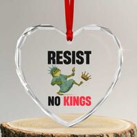 Resist Frog Heart Crystal Glass Ornament No Kings In America Political 2025 - Wonder Print Shop