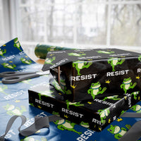 Resist Frog Kicking Crown Wrapping Paper Roll Funny No Kings In America Free Portland - Wonder Print Shop