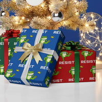 Resist Frog Kicking Crown Wrapping Paper Roll Funny No Kings In America Free Portland - Wonder Print Shop