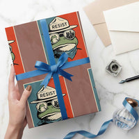 Resist Frog Meme Wrapping Paper Roll Portland Vintage Aesthetic Gift - Wonder Print Shop