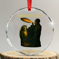 Resist Frog Political Poste Crystal Glass Ornament Free Portland Vintage Protest Graphic - Wonder Print Shop