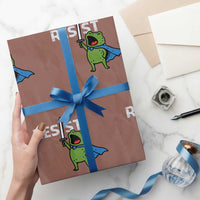Resist Frog Warrior Wrapping Paper Roll Funny Rebel Meme Gift - Wonder Print Shop