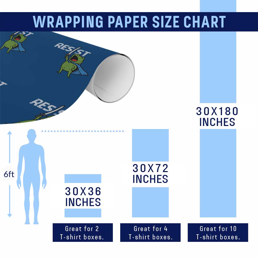 Resist Frog Warrior Wrapping Paper Roll Funny Rebel Meme Gift - Wonder Print Shop