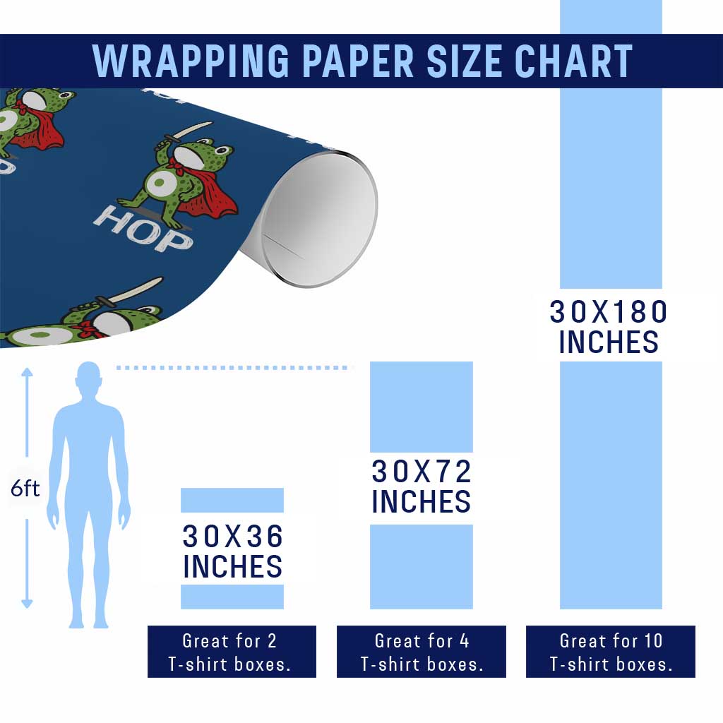 Resist Frog With Sword Wrapping Paper Roll No Kings Portland Protest Saves America - Wonder Print Shop